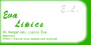 eva lipics business card