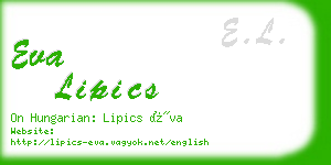 eva lipics business card